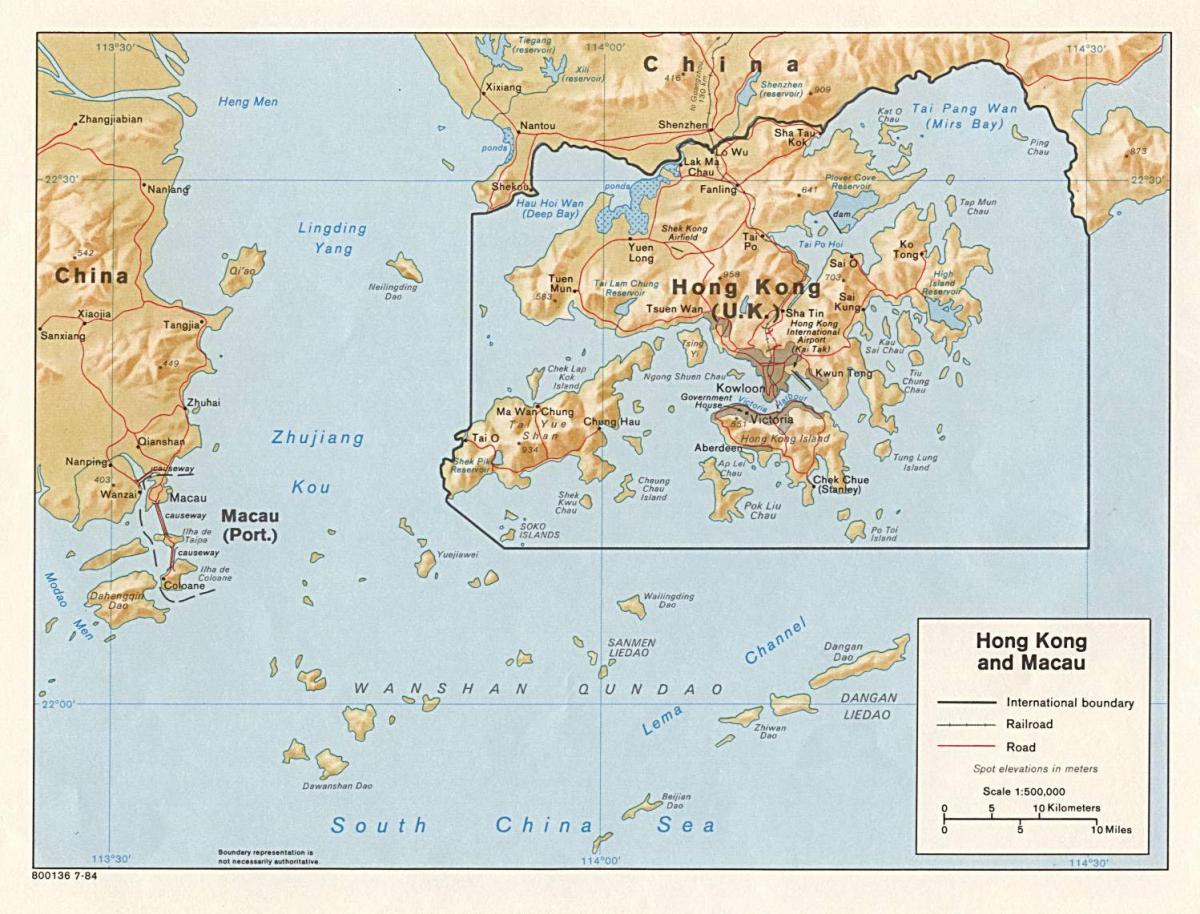 harta Hong Kong și Macao