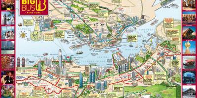 Hong Kong big bus tour hartă