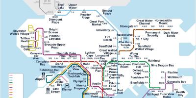 Hongkong metrou hartă