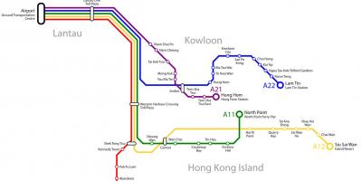 Hong Kong harta rutelor de autobuz