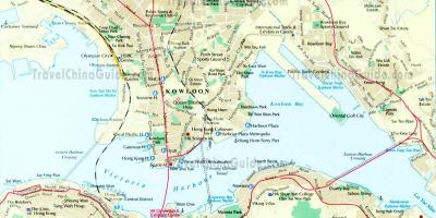 Centrul orașului Hong Kong arată hartă