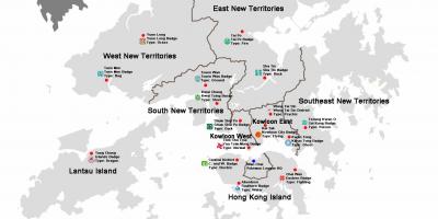 Harta Hong Kong raioane
