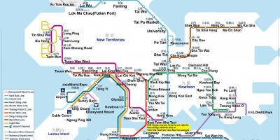 Harta metrou din Hong Kong