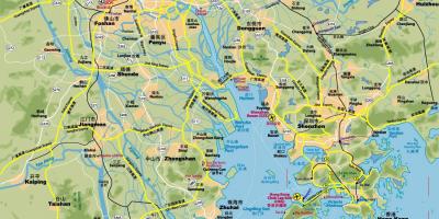 Rutiere hartă din Hong Kong