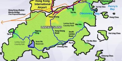 Insula Hong Kong hartă turistică