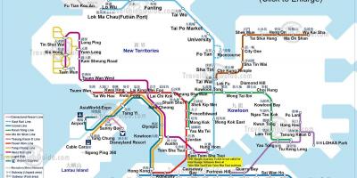 Harta metrou din Hong Kong