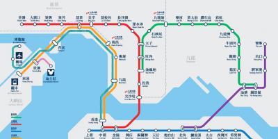 Stația MTR Causeway bay arată hartă