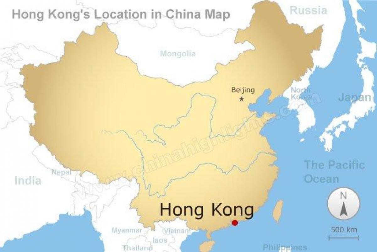 harta din China și Hong Kong