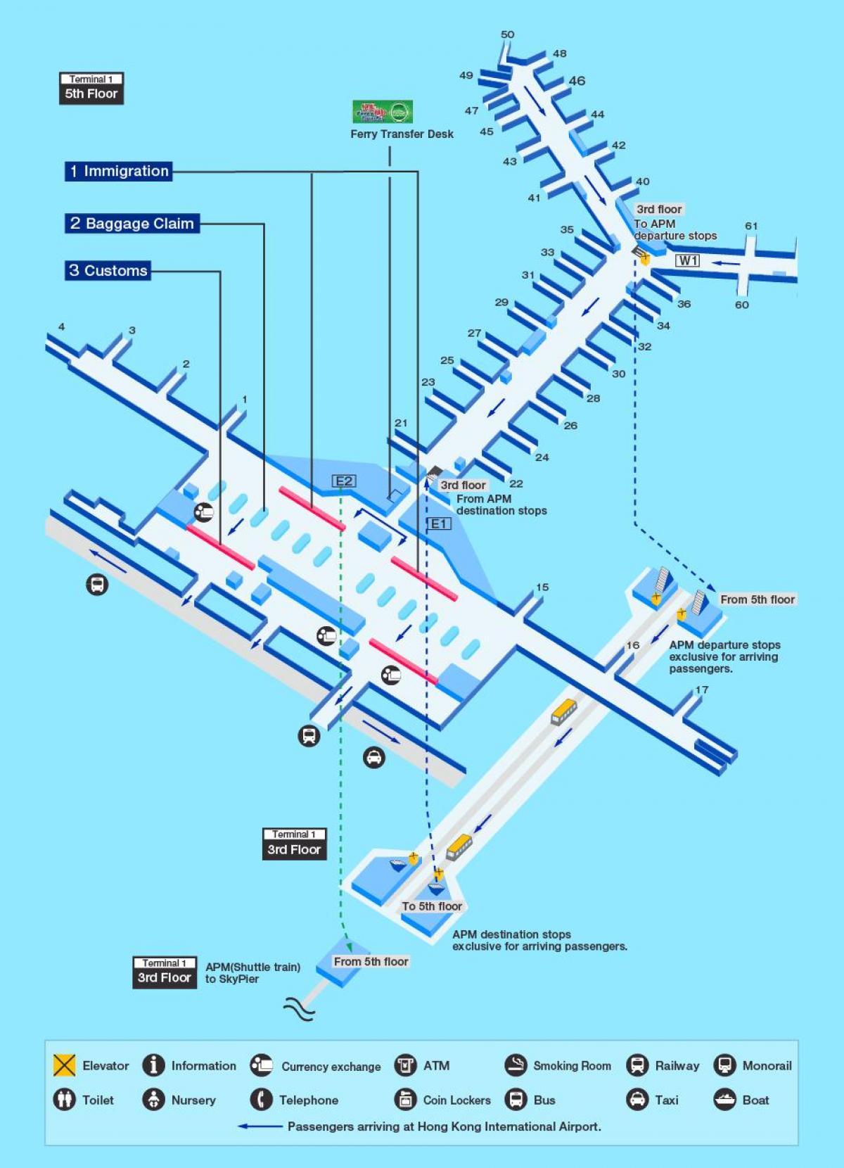 Aeroportul din Hong Kong poarta hartă