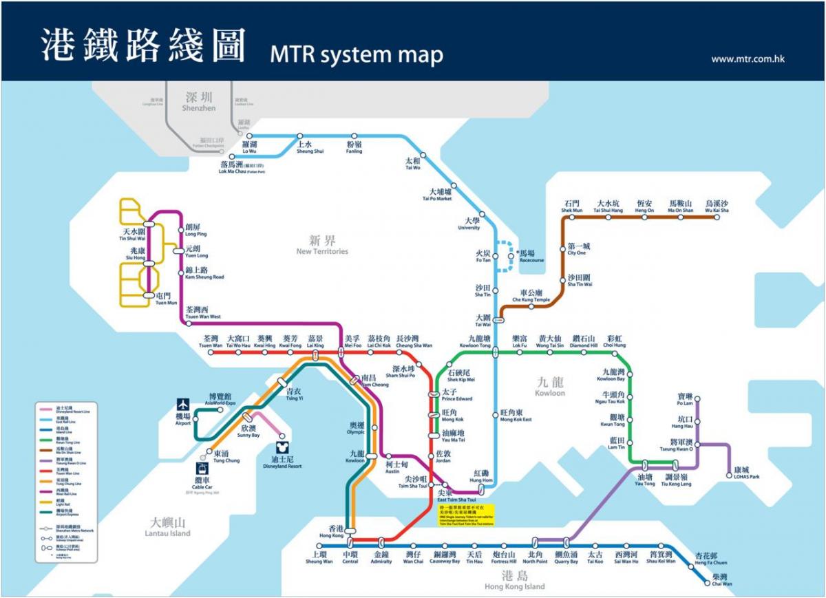 Hong Kong tub hartă
