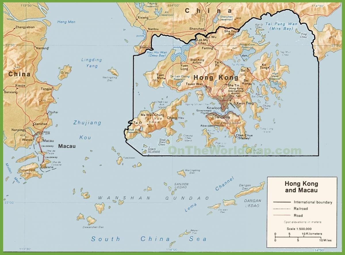 harta politică din Hong Kong