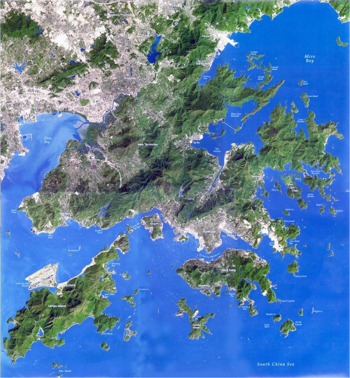 harta satelit Hong Kong