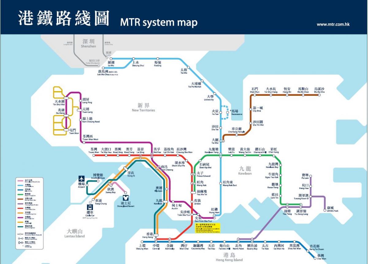 Hong Kong puncte de interes pe hartă