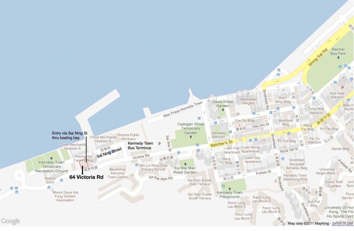 MTR Kennedy town station hartă