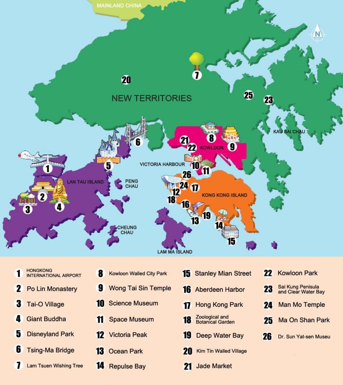 harta de noi teritorii din Hong Kong