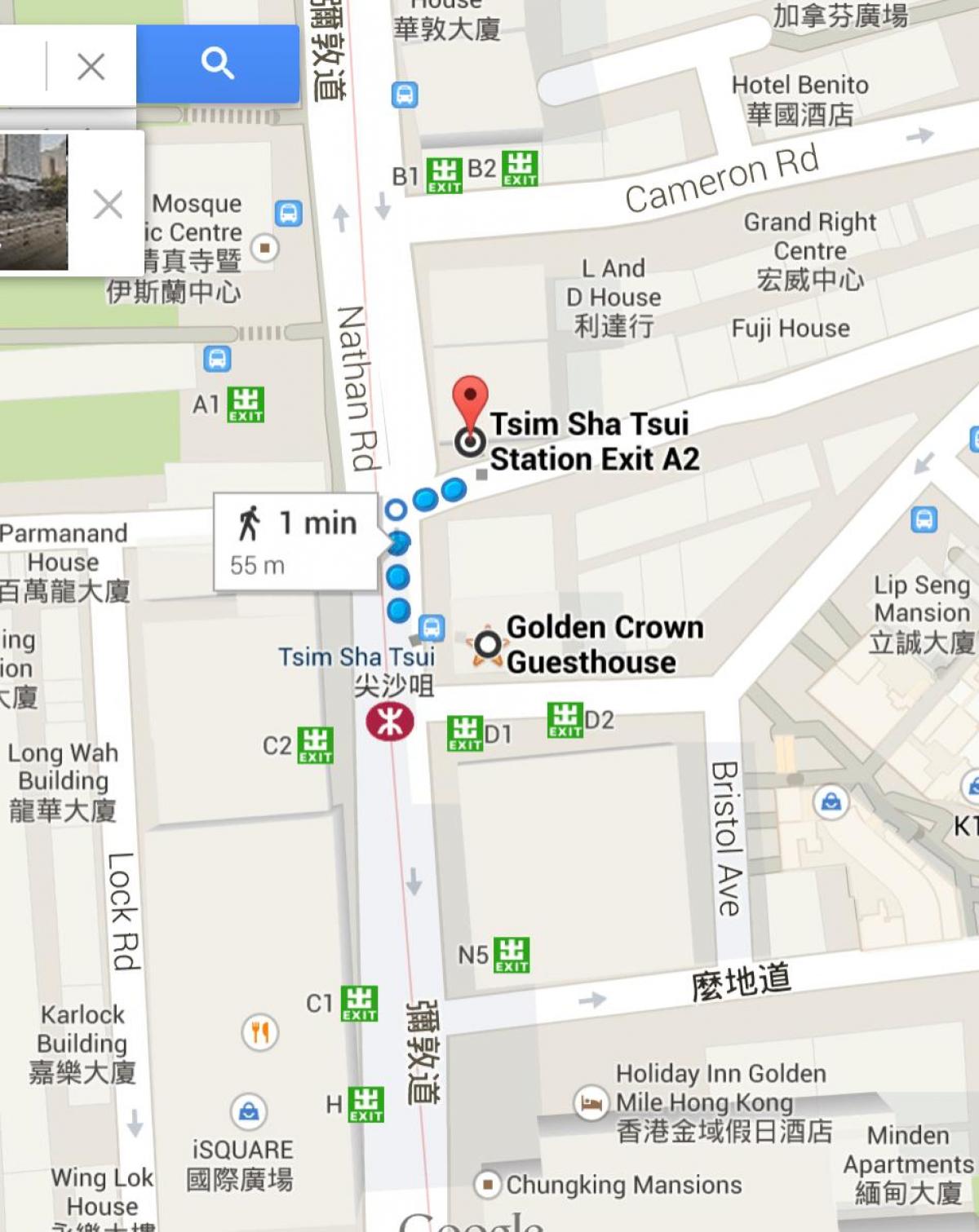Tsim Sha Tsui hartă