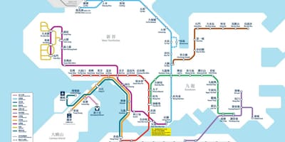 HK harta MTR