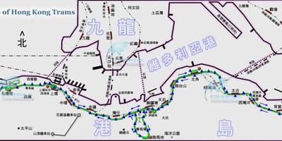 Tramvai Hong Kong arată hartă