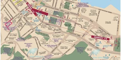 Hong Kong central hartă