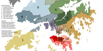 Harta Hong Kong cartiere