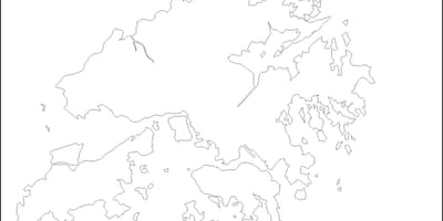 Hong Kong arată hartă contur