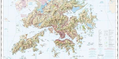 Hartă topografică din Hong Kong