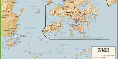 Harta politică din Hong Kong