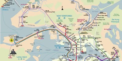 Harta Hong Kong tranzit