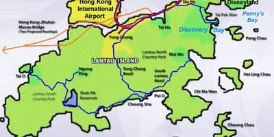 Insula Hong Kong hartă turistică