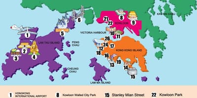 Harta de noi teritorii din Hong Kong