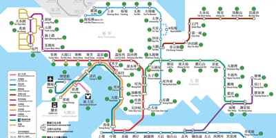 Hong Kong transport public hartă