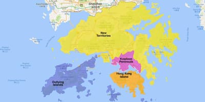 Harta Hong Kong zona
